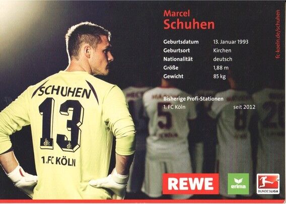Autogramm Fussball | 1. FC Köln | 2013 | Marcel SCHUHEN