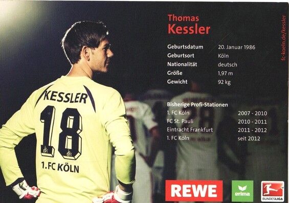 Autogramm Fussball | 1. FC Köln | 2013 | Thomas KESSLER