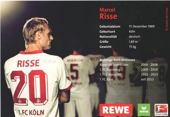 Autogramm Fussball | 1. FC Köln | 2013 | Marcel RISSE