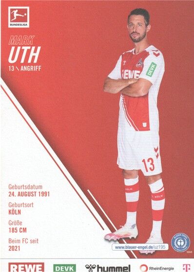 Autogramm Fussball | 1. FC Köln | 2022 | Mark UTH