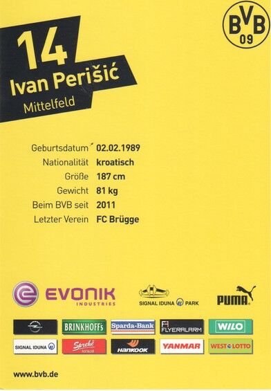 Autogramm Fussball | Borussia Dortmund | 2012 | Ivan PERISIC