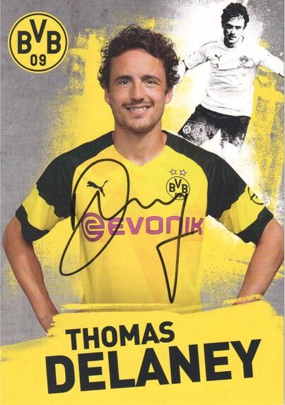 Autogramm Fussball | Borussia Dortmund | 2018 | Thomas DELANEY