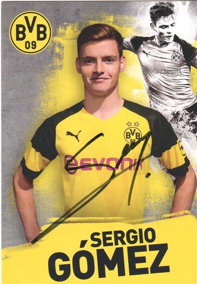 Autogramm Fussball | Borussia Dortmund | 2018 | Sergio GOMEZ
