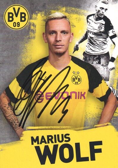 Autogramm Fussball | Borussia Dortmund | 2018 | Marius WOLF