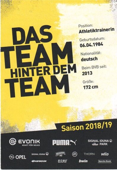Autogramm Fussball | Borussia Dortmund | 2018 | Anke STEFFEN