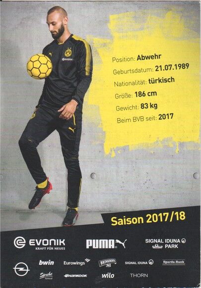 Autogramm Fussball | Borussia Dortmund | 2017 | Ömer TOPRAK