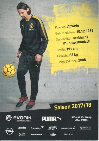 Autogramm Fussball | Borussia Dortmund | 2017 | Neven SUBOTIC