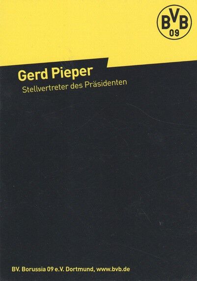 Autogramm Fussball | Borussia Dortmund | 2017 | Gerd PIEPER