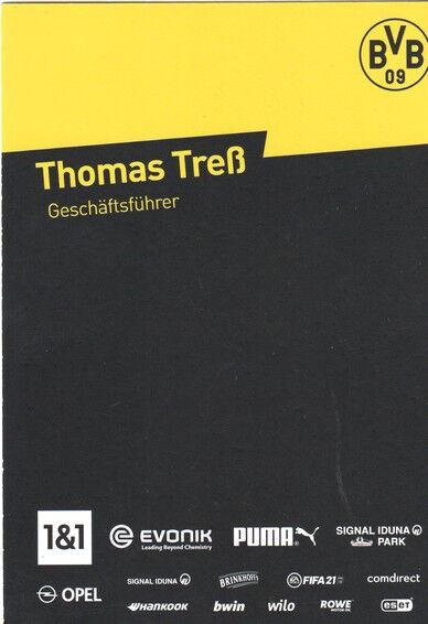 Autogramm Fussball | Borussia Dortmund | 2020 | Thomas TRESS