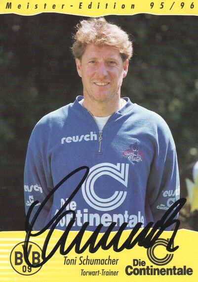 Autogramm Fussball | Borussia Dortmund | 1995 Continentale | Harald SCHUMACHER