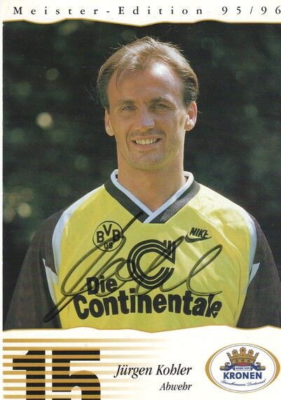 Autogramm Fussball | Borussia Dortmund | 1995 Kronen | Jürgen KOHLER