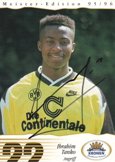 Autogramm Fussball | Borussia Dortmund | 1995 Kronen | Ibrahim TANKO