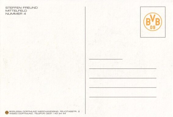 Autogramm Fussball | Borussia Dortmund | 2020er | Steffen FREUND (Portrait SW)