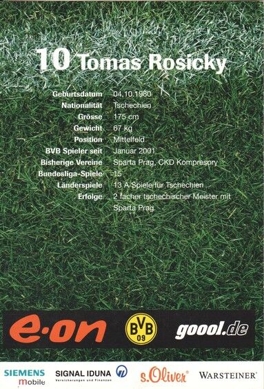 Autogramm Fussball | Borussia Dortmund | 2001 | Tomas ROSICKY