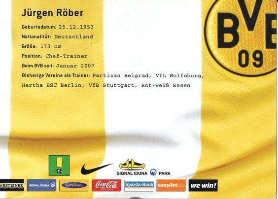 Autogramm Fussball | Borussia Dortmund | 2006 | Jürgen RÖBER