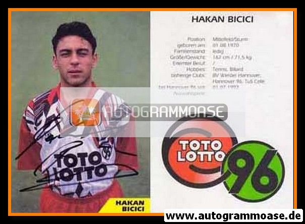 Autogramm Fussball | Hannover 96 | 1993 | Hakan BICICI