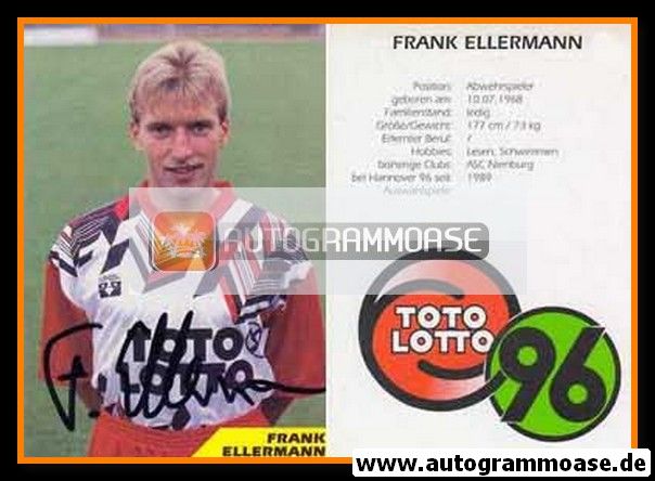 Autogramm Fussball | Hannover 96 | 1993 | Frank ELLERMANN