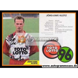 Autogramm Fussball | Hannover 96 | 1993 | Jörg-Uwe KLÜTZ