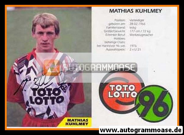 Autogramm Fussball | Hannover 96 | 1993 | Mathias KUHLMEY
