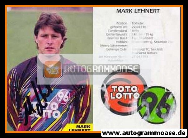 Autogramm Fussball | Hannover 96 | 1993 | Mark LEHNERT