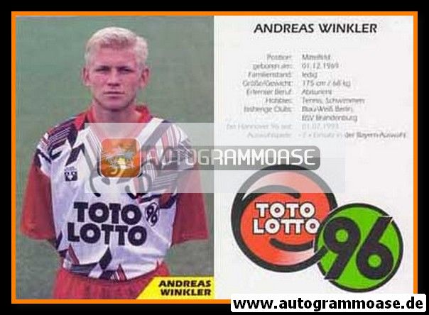 Autogramm Fussball | Hannover 96 | 1993 | Andreas WINKLER
