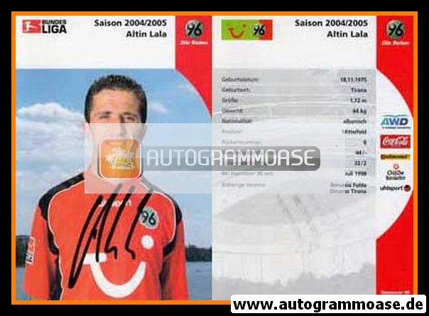 Autogramm Fussball | Hannover 96 | 2004 | Altin LALA