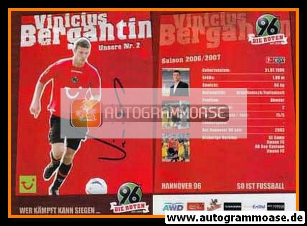 Autogramm Fussball | Hannover 96 | 2006 | Vinicius BERGANTIN