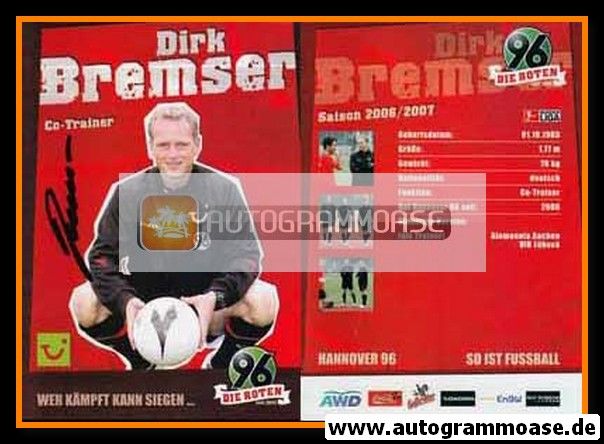 Autogramm Fussball | Hannover 96 | 2006 | Dirk BREMSER