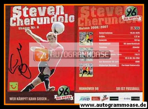 Autogramm Fussball | Hannover 96 | 2006 | Steven CHERUNDOLO