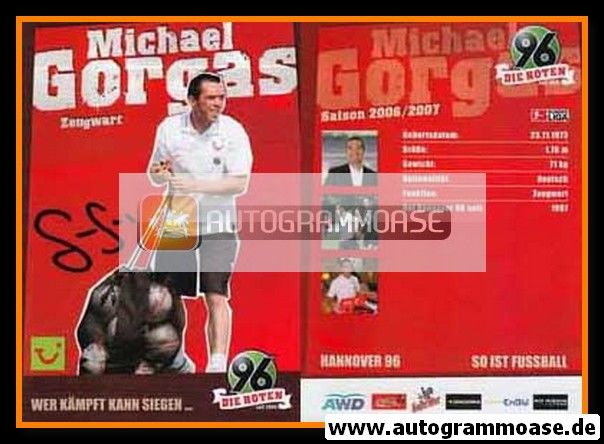 Autogramm Fussball | Hannover 96 | 2006 | Michael GORGAS