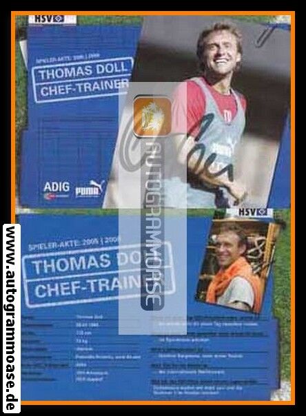 Autogramm Fussball | Hamburger SV | 2005 | Thomas DOLL 
