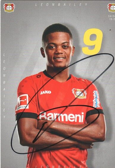 Autogramm Fussball | Bayer Leverkusen | 2019 | Leon BAILEY