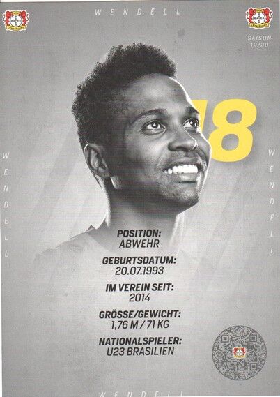 Autogramm Fussball | Bayer Leverkusen | 2019 | WENDELL