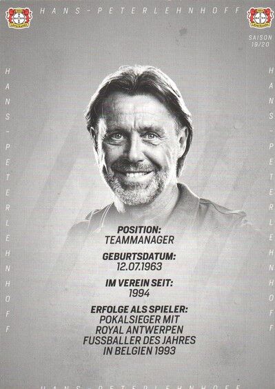 Autogramm Fussball | Bayer Leverkusen | 2019 | Hans-Peter LEHNHOFF