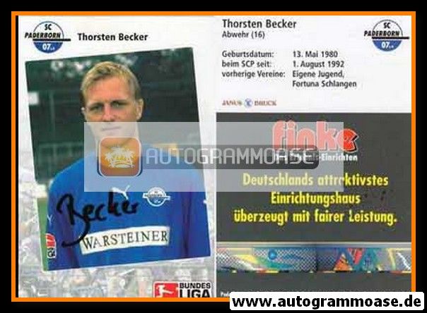 Autogramm Fussball | SC Paderborn 07 | 2006 | Thorsten BECKER