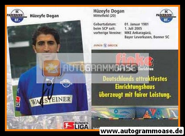 Autogramm Fussball | SC Paderborn 07 | 2006 | Hüzeyfe DOGAN