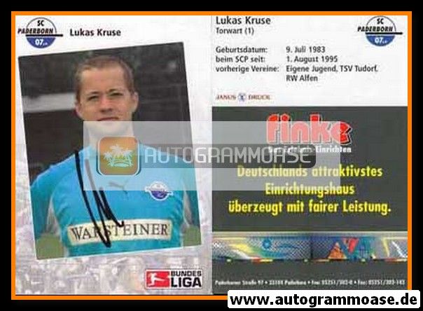 Autogramm Fussball | SC Paderborn 07 | 2006 | Lukas KRUSE