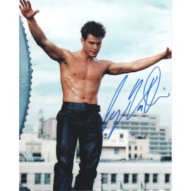 Autogramm Film (USA) | Casper VAN DIEN | 1997 Foto (Portrait Color XL) TOPLESS