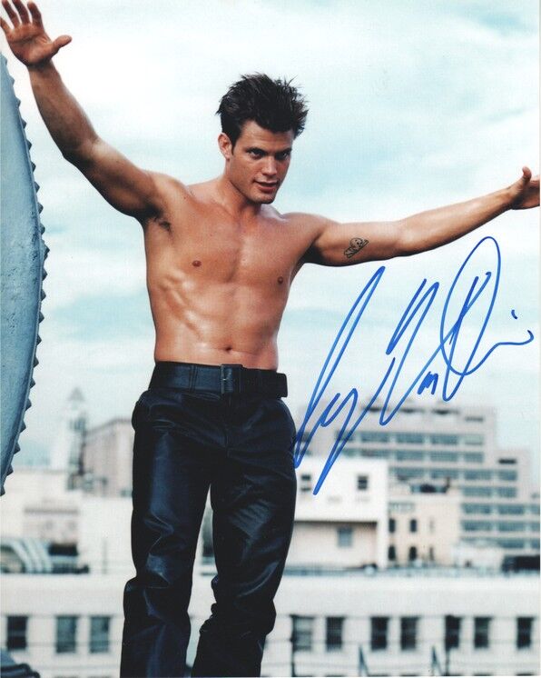 Autogramm Film (USA) | Casper VAN DIEN | 1997 Foto (Portrait Color XL) TOPLESS