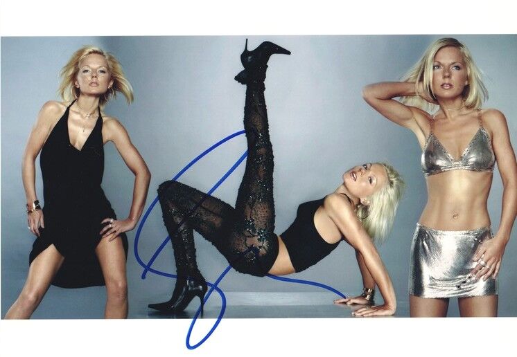 Autogramm Pop (USA) | Geri HALLIWELL | 1999 Foto (Collage Color XL) "Schizophonic" SEXY