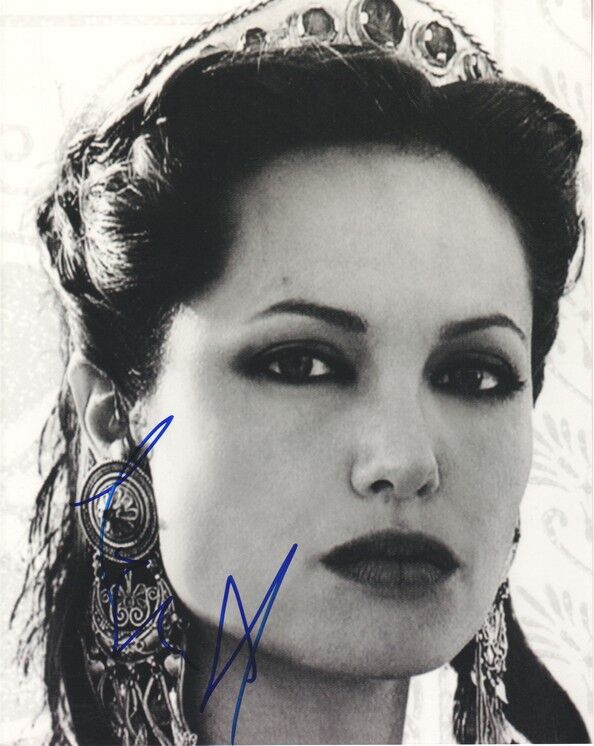 Autogramm Film (USA) | Angelina JOLIE | 2010 Foto (Portrait SW XL) "Cleopatra"