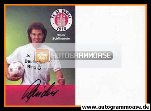 Autogramm Fussball | FC St. Pauli | 1989 | Dieter SCHLINDWEIN