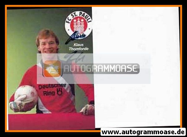 Autogramm Fussball | FC St. Pauli | 1989 | Klaus THOMFORDE