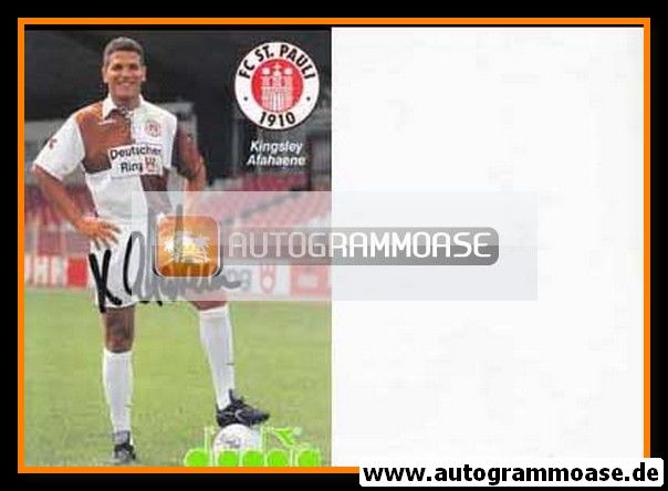 Autogramm Fussball | FC St. Pauli | 1991 | Kingsley AFAHAENE