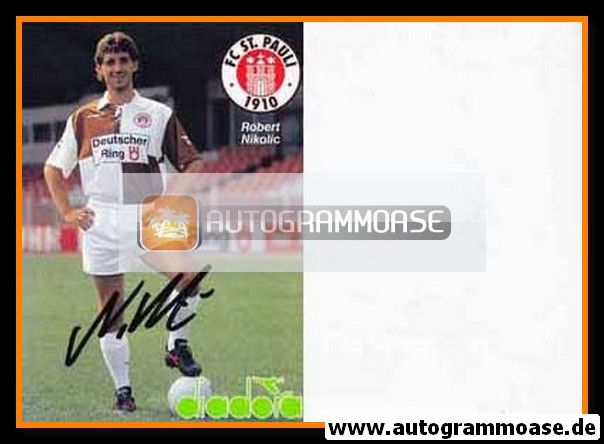 Autogramm Fussball | FC St. Pauli | 1991 | Robert NIKOLIC