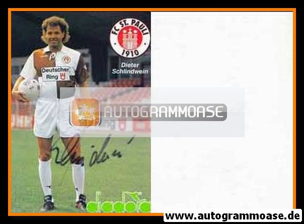 Autogramm Fussball | FC St. Pauli | 1991 | Dieter SCHLINDWEIN