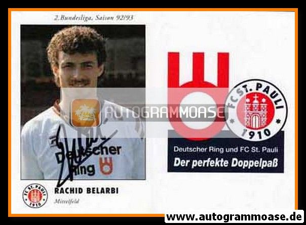 Autogramm Fussball | FC St. Pauli | 1992 | Rachid BELARBI