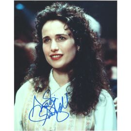 Autogramm Film (USA) | Andie MacDOWELL | 1993 Foto (Portrait Color XL) "Groundhog Day"
