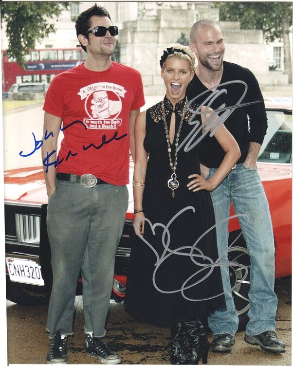 Autogramme Film (USA) | DUKES OF HAZZARD CAST | 2005 Foto (Knoxville / Scott / Simpson)
