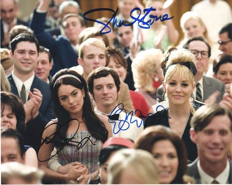 Autogramme Film (USA) | BOBBY CAST | 2006 Foto (Lohan / Stone / Wood) Gruppenbild Color XL